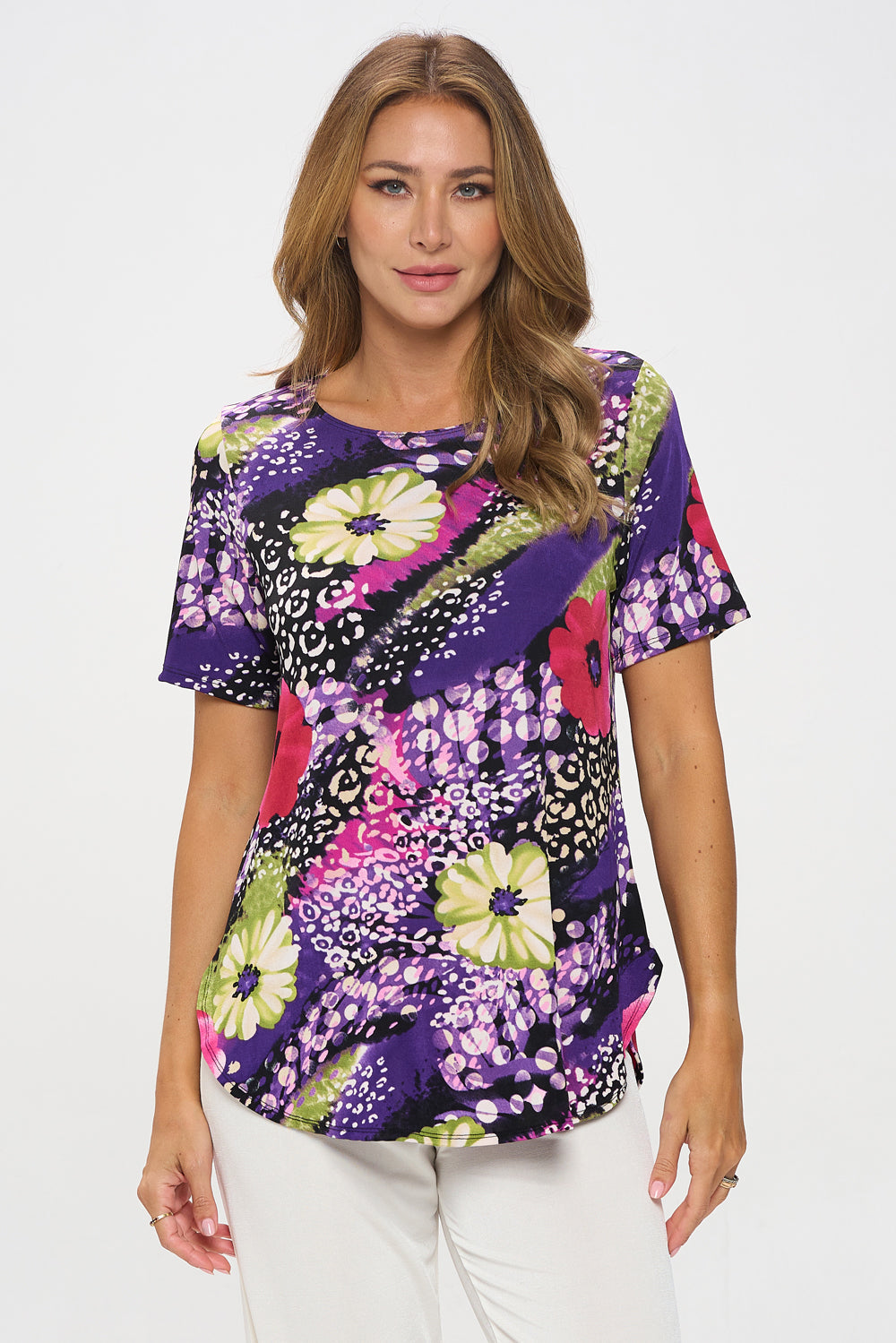 BNS Rounded Bottom Tunic Top-3046BN-SRP1-W408