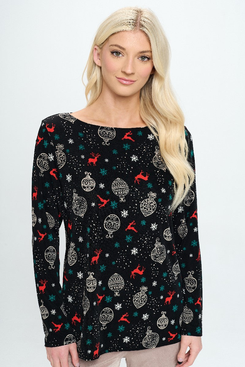 BNS V-Neck High and Low Top-3060BN-LRP1-W382