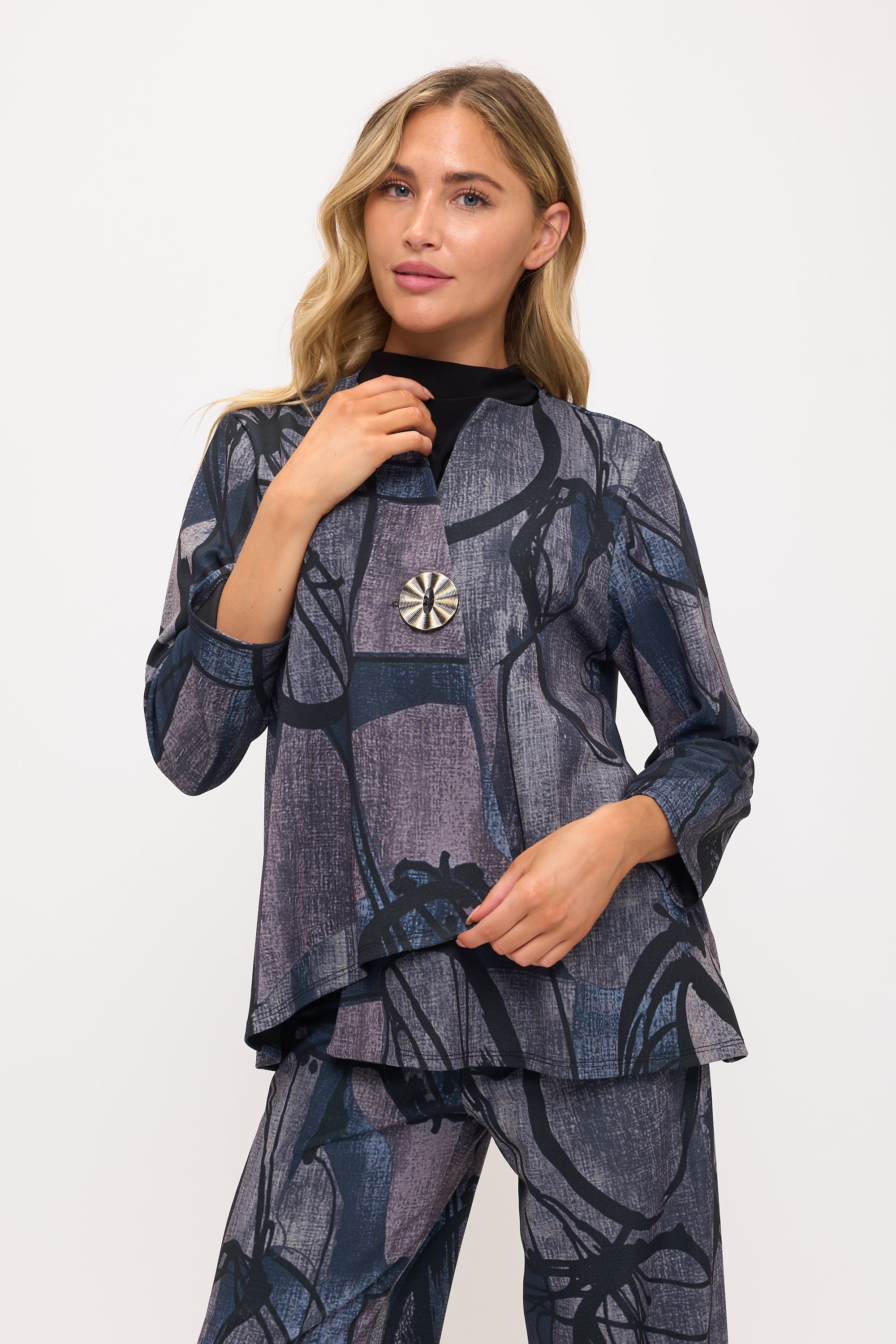 Challenge Jacquard Button Jacket-4099CL-LRD1-D023