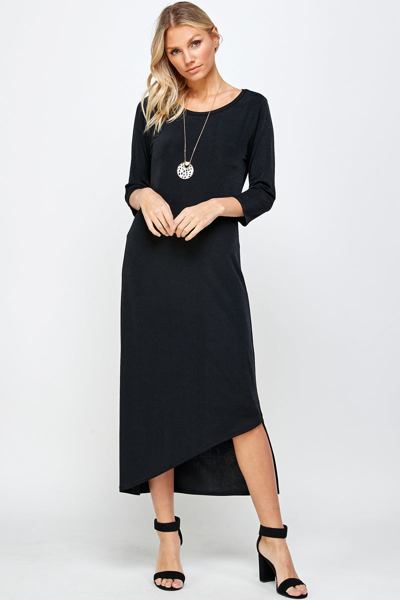 BNS Asymmetrical Hem Dress-7074BN-QRS1
