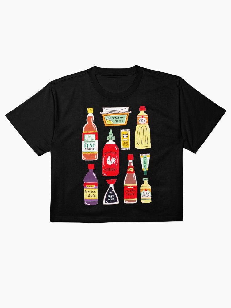 Asian Seasonings Shirt Culinary Spice Graphic Boxy Tee