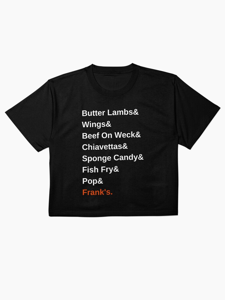 Buffalo Food NY Heritage Boxy T-Shirt Regional Cuisine Graphic