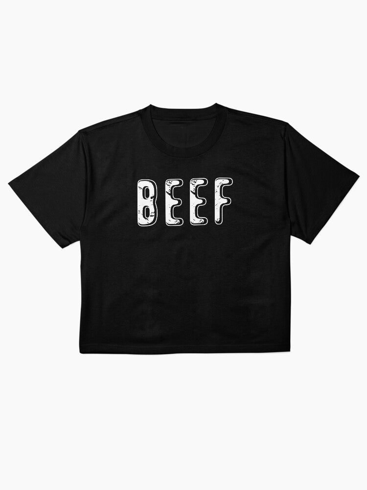Beef Meat Cuts Graphic Boxy T-Shirt Butcher Shop Style Design