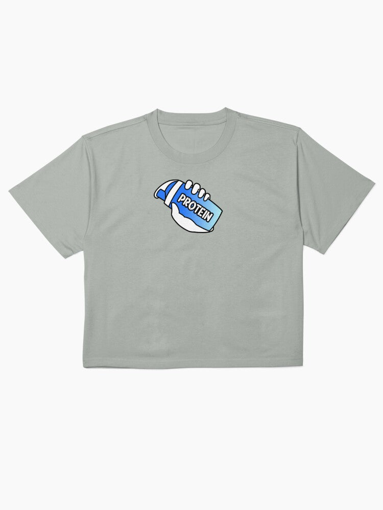 Blue Protein Shaker Shirt Fitness Workout Graphic Tee