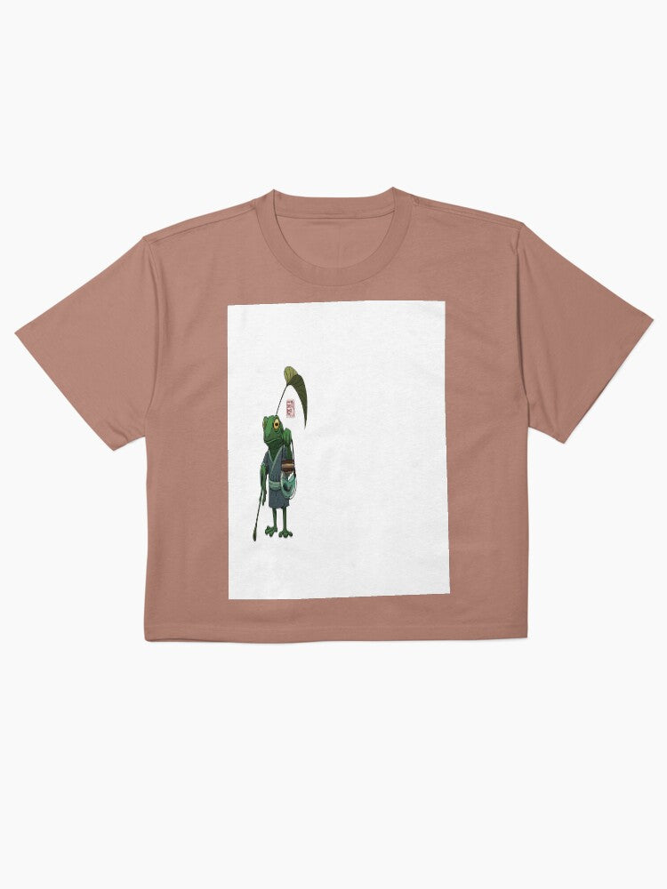 A Frog And His Son Retro Boxy T-Shirt Cute Cottagecore Design
