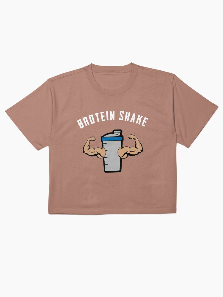 Brotein Shake Weightlifting Shirt Funny Gym Bro Graphic