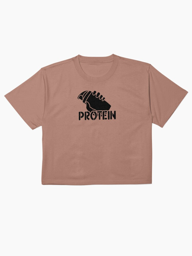 Black Protein Shaker Shirt Fitness Quote Graphic Tee
