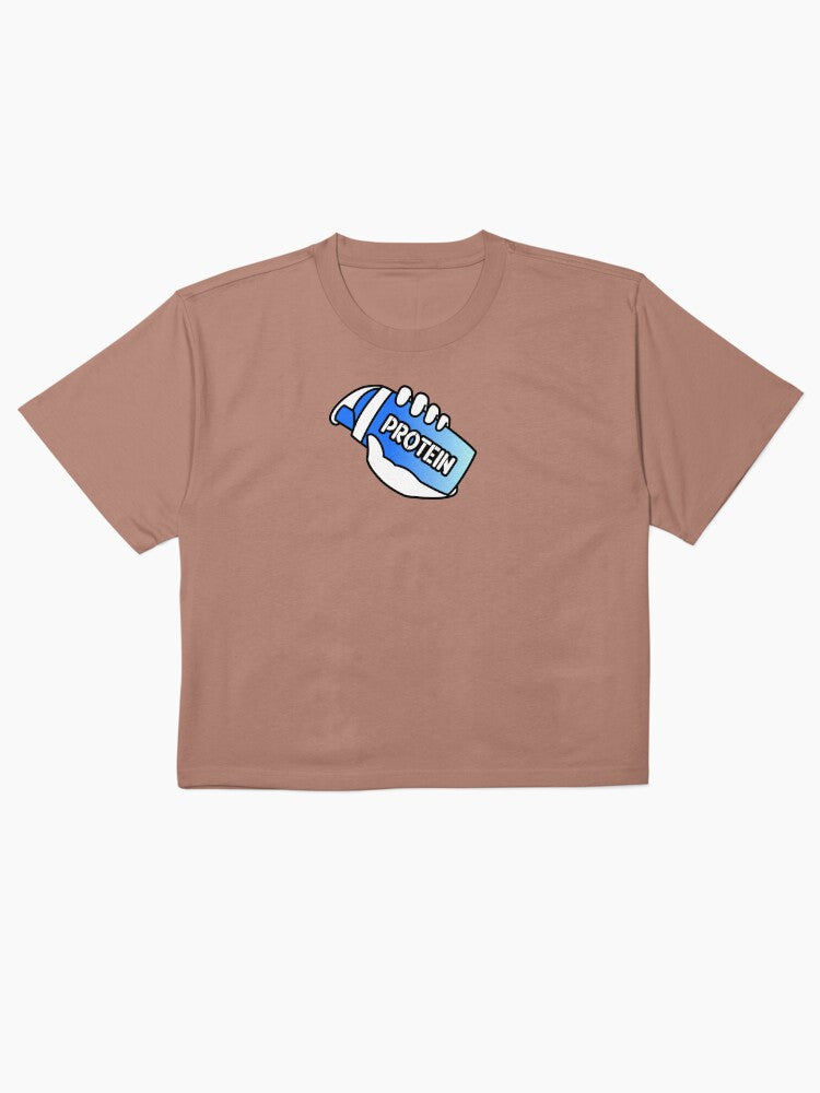 Blue Protein Shaker Shirt Fitness Workout Graphic Tee