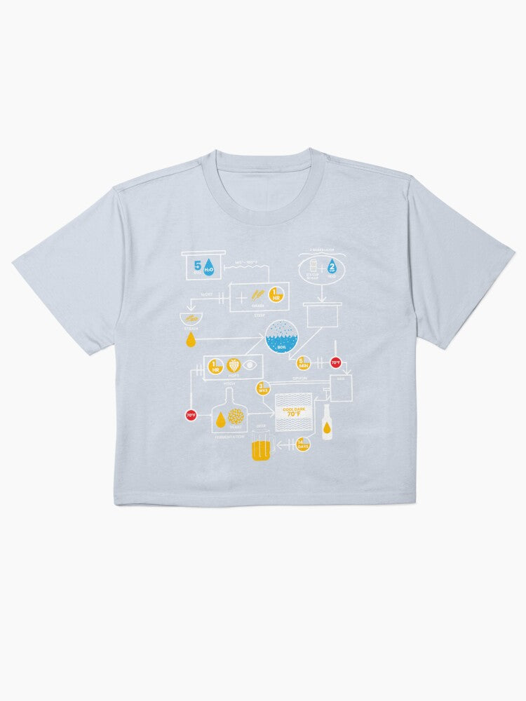 Beer Brewing Schematic Shirt Homebrewer Gift Boxy Tee