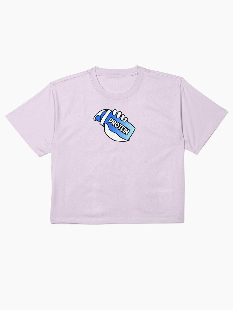 Blue Protein Shaker Shirt Fitness Workout Graphic Tee