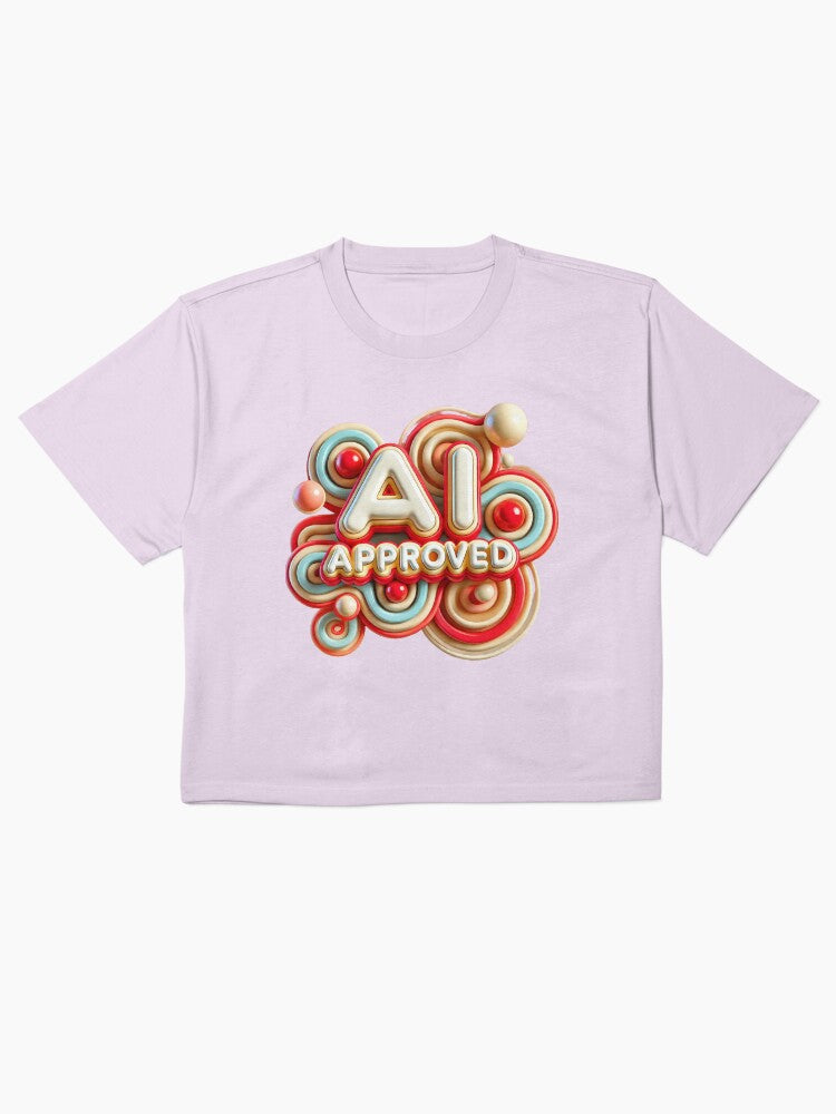 AI Approved Bubble Shirt Modern Tech Graphic Boxy Tee
