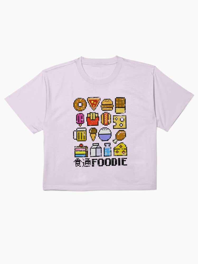 8 Bit Foodie Retro Shirt Video Game Style Food Tee