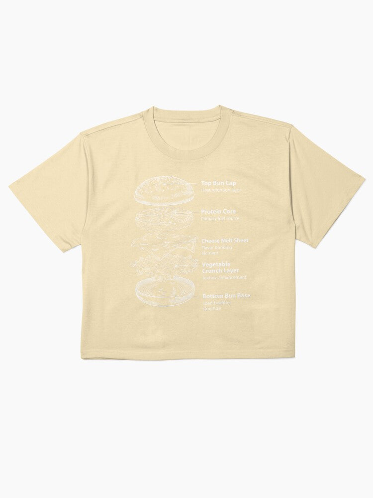 Burger Blueprint Design Shirt Food Engineering Graphic Tee