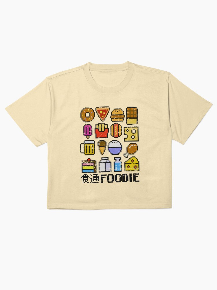 8 Bit Foodie Retro Shirt Video Game Style Food Tee