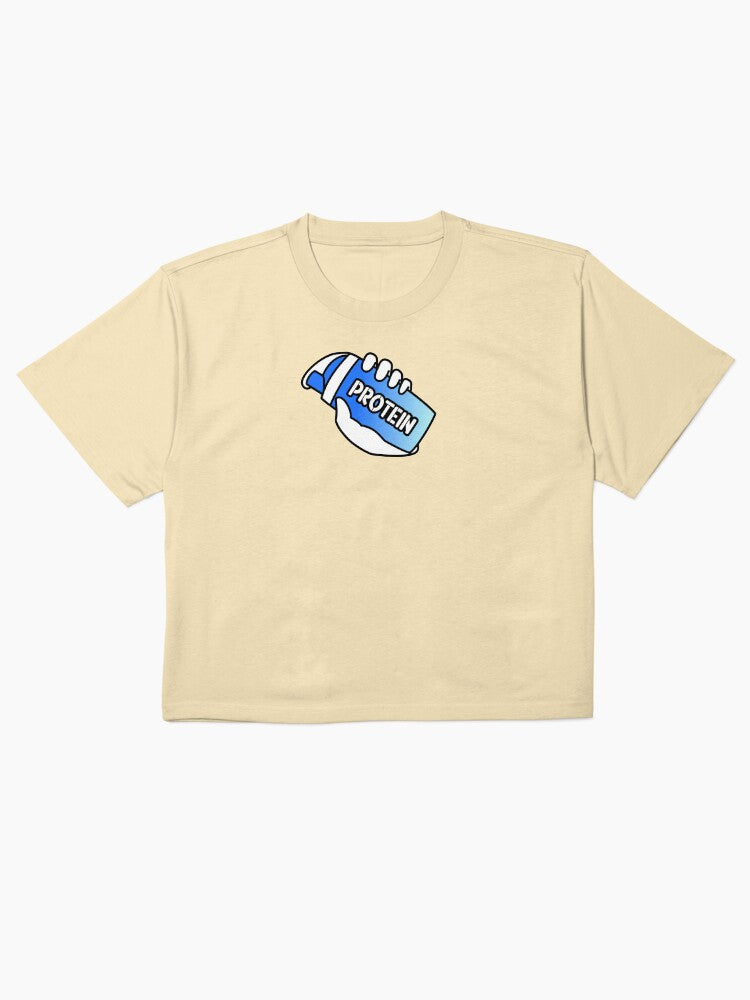 Blue Protein Shaker Shirt Fitness Workout Graphic Tee