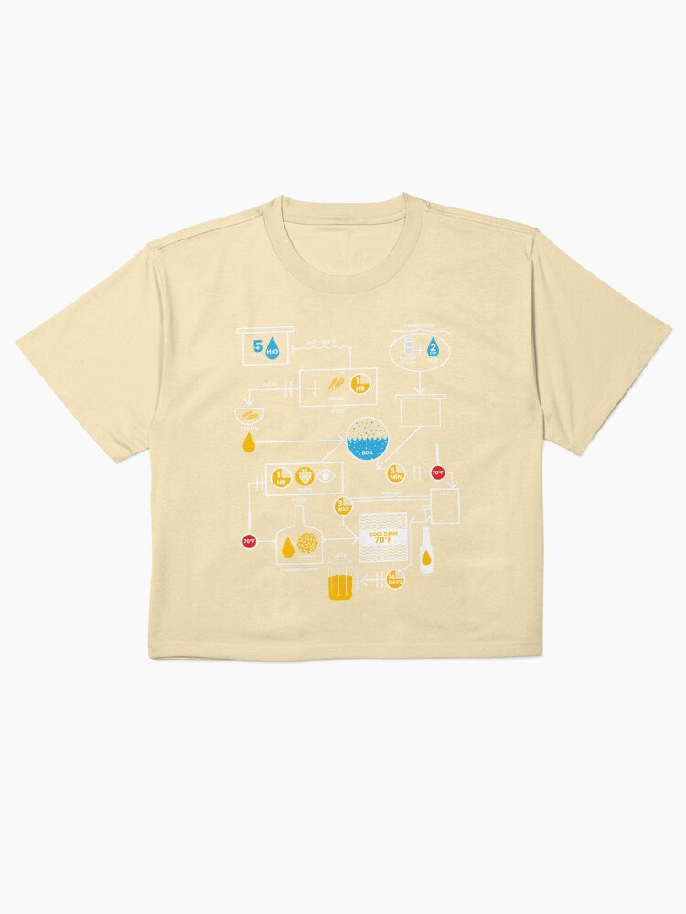 Beer Brewing Schematic Shirt Homebrewer Gift Boxy Tee