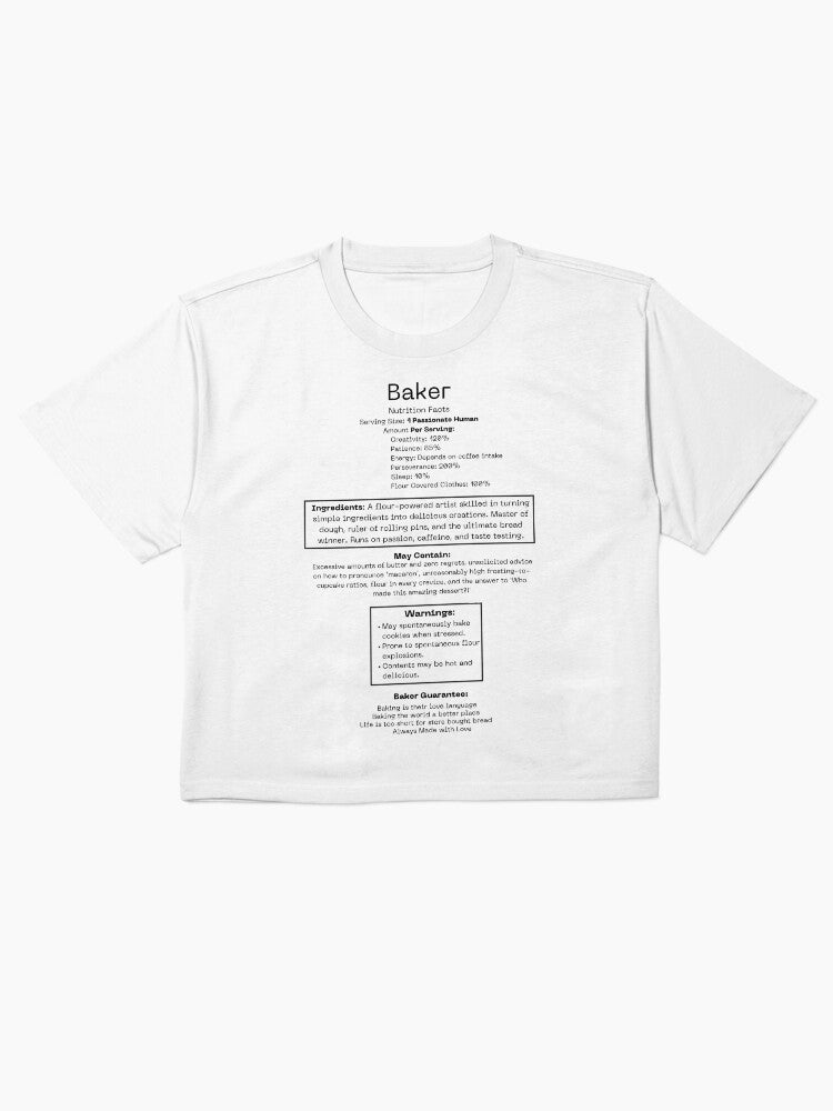 Baker Label Graphic Shirt Professional Pastry Chef Tee