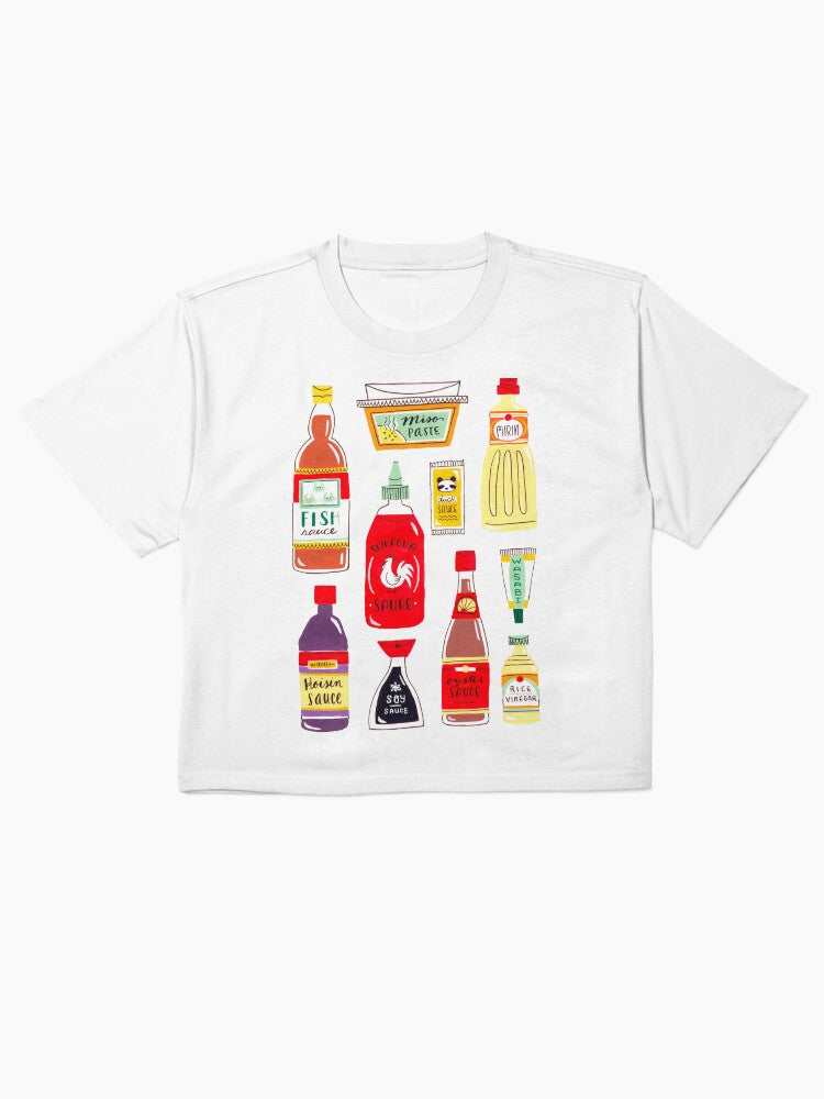 Asian Seasonings Shirt Culinary Spice Graphic Boxy Tee
