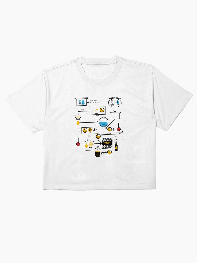 Beer Brewing Schematic Shirt Craft Brewery Owner Tee