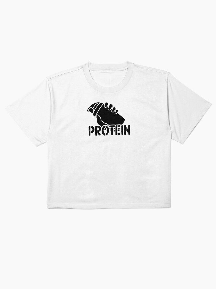 Black Protein Shaker Shirt Fitness Quote Graphic Tee