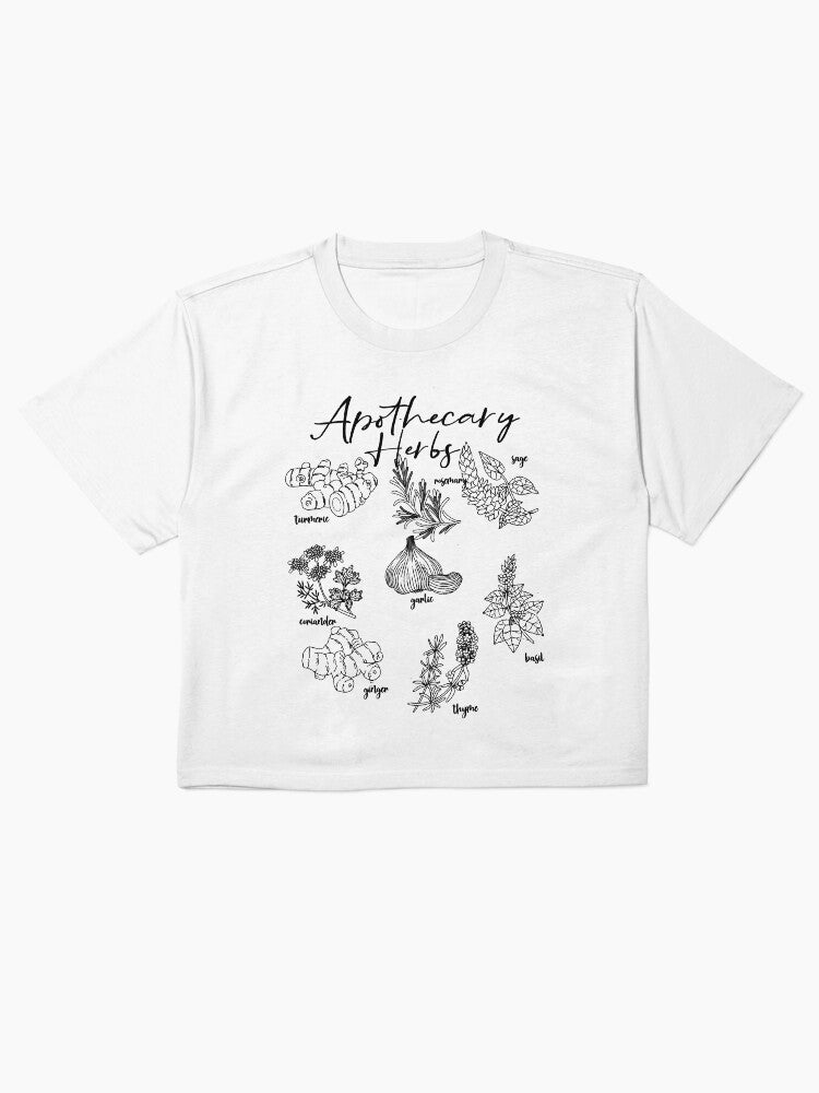 Apothecary Herbs Vintage Botanical Boxy T-Shirt Cottagecore Art