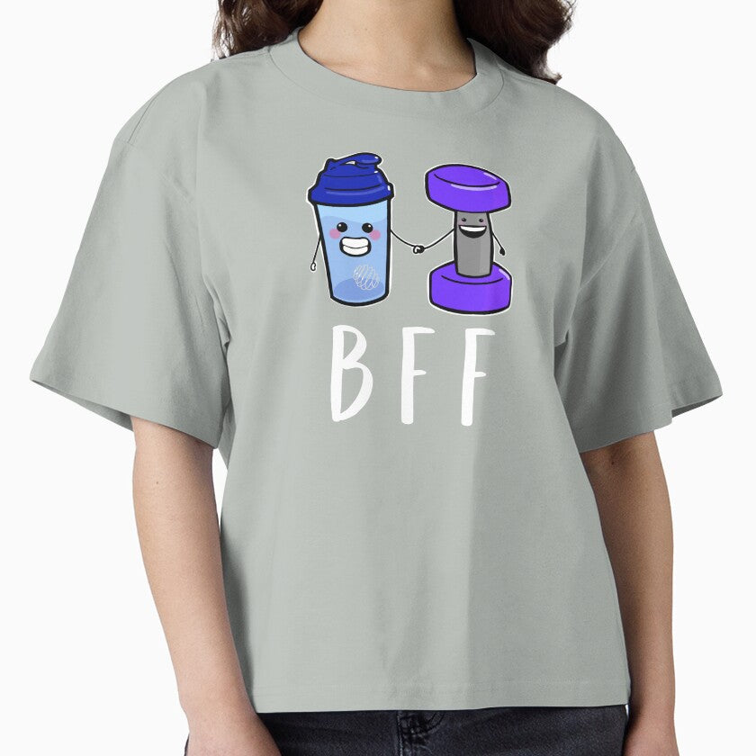 BFF Protein and Weights Shirt Cute Gym Motivation Tee Storm