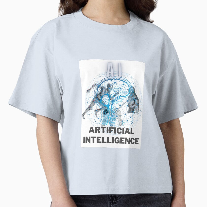 Artificial Intelligence Tech Shirt Modern AI Graphic Tee Powder