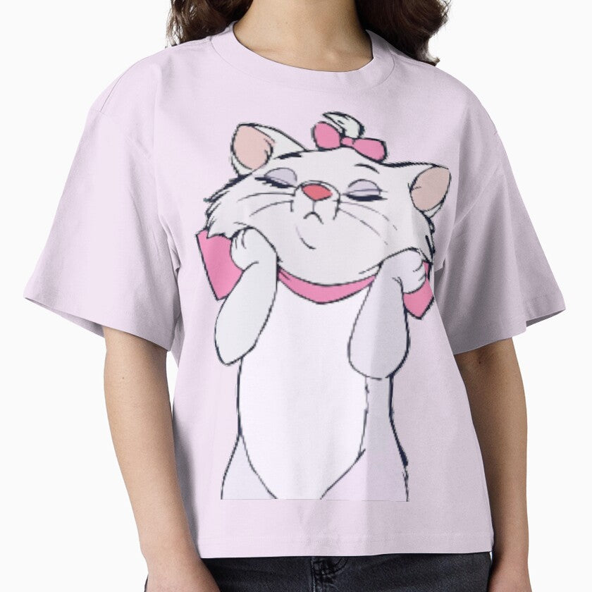 Aristocats Marie Disney Fan Boxy T-Shirt Cute Cartoon Character Orchid