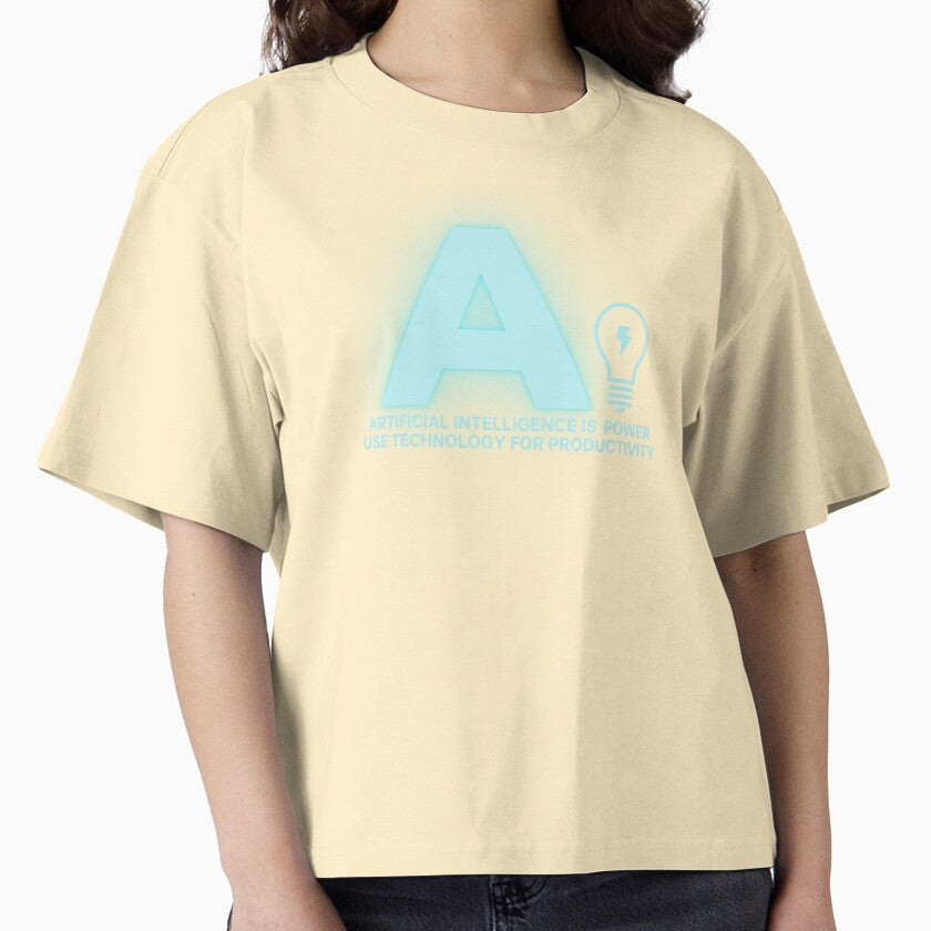 AI Is Power Electricity Shirt Future Tech Graphic Tee Butter